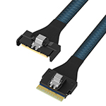 MCIO 8X 转SLIMSAS SFF-8654 8X Gen4 slimSAS 高速线